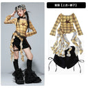 Girls K-pop Irregular Crop Top Street Dance Shorts Girl Group Clothes Set Kid Jazz Cute Costume Children Hip Hop Streetwear