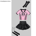 Girls K-pop Crop Top Cargo Pants Dance Tiered Skirts Children Pink Costumes Kids Hip Hop Streetwear Jazz Girl Group Clothes Sets