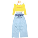 Girls K-pop Crop Tops Cargo Pants Street Dance Outfits Kids Hip Hop Jazz Clothes Sets Children Streetwear Girls Sweet Costumes