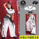 Kids Hip Hop K-pop Crop Top Street Dance Cargo Pants Pleated Skirts Girls Streetwear Children Jazz Costumes Stage Clothes Sets