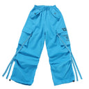 Girls K-pop Crop Tops Cargo Pants Street Dance Outfits Kids Hip Hop Jazz Clothes Sets Children Streetwear Girls Sweet Costumes