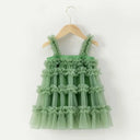 Toddler Baby Girls Kids Clothes Summer Dress Tutu Ball Gown Princess Dresses Holiday Party Casual Tulle Dress for Girls Vestido