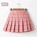 Girls Skirts spring summer Autumn Vintage Pleated Plaid Skirts School Teens Girl Spring Kids Skirt Children Clothing 4-16Yrs