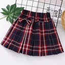 Girls Skirts spring summer Autumn Vintage Pleated Plaid Skirts School Teens Girl Spring Kids Skirt Children Clothing 4-16Yrs