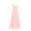 Kids Flower Girls Princess Party Dress Lace Chiffon Wedding Bridesmaid Dresses Children Birthday Pageant Formal Evening Gown