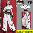 Kids Hip Hop K-pop Crop Top Street Dance Cargo Pants Pleated Skirts Girls Streetwear Children Jazz Costumes Stage Clothes Sets