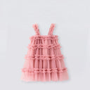 Toddler Baby Girls Kids Clothes Summer Dress Tutu Ball Gown Princess Dresses Holiday Party Casual Tulle Dress for Girls Vestido
