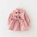 Baby Girls Coats Jackets Casual Fashion Girls Windbreaker for Infant Cotton Trench Outerwear Long Sleeve Baby Girls Clothing