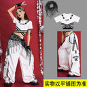 Kids Hip Hop K-pop Crop Top Street Dance Cargo Pants Pleated Skirts Girls Streetwear Children Jazz Costumes Stage Clothes Sets