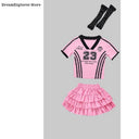 Girls K-pop Crop Top Cargo Pants Dance Tiered Skirts Children Pink Costumes Kids Hip Hop Streetwear Jazz Girl Group Clothes Sets