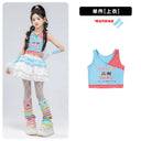 Teen Girls Hip Hop Street Dance Costume Set Children Lace Crop Top And Pants with Skirt K-pop Streetwear Kids Jazz Group Outfit