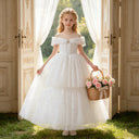 Children's Evening Dress Princess Dress Simple Elegant Outfit for Cat Shows Piano Performances, and Host Events