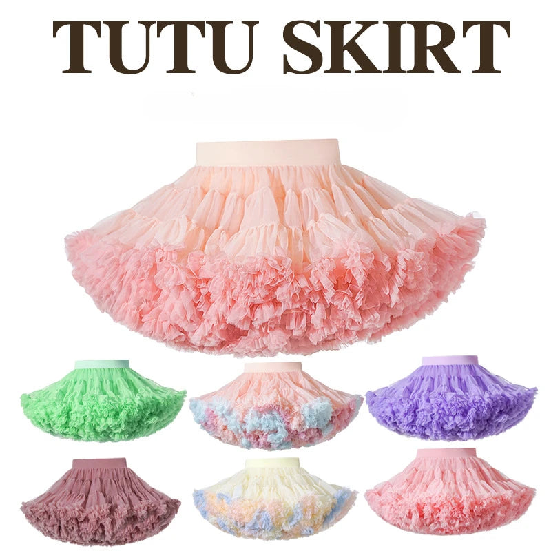 Kids Girls Petticoats Tulle Skirt Baby Girl Clothes Tutu Pettiskirt Skirt Girl Clothes Princess Skirts Skirt for Girls Clothing