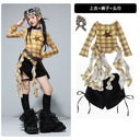 Girls K-pop Irregular Crop Top Street Dance Shorts Girl Group Clothes Set Kid Jazz Cute Costume Children Hip Hop Streetwear