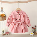 Baby Girls Coats Jackets Casual Fashion Girls Windbreaker for Infant Cotton Trench Outerwear Long Sleeve Baby Girls Clothing