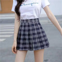 Girls Skirts spring summer Autumn Vintage Pleated Plaid Skirts School Teens Girl Spring Kids Skirt Children Clothing 4-16Yrs