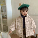 Quilted Jacket for Girl Girls Winter Coat Parka Flower Printed Kids Casual Warm Cotton Outerwear Coats Infant Padding 2025 New