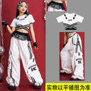 Kids Hip Hop K-pop Crop Top Street Dance Cargo Pants Pleated Skirts Girls Streetwear Children Jazz Costumes Stage Clothes Sets