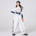 Girls Jazz Dance Trendy Long Sleeve Crop Top Cargo Pants Kids Kpop Costumes Child Streetwear Hip Hop Clothing Suit Set Outfits