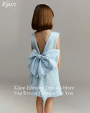 Xijun Princess Style Flower Girl Dresses O Neck Sleeveless Kids Birthday Dress Bow Backless Gown 2026 Customized