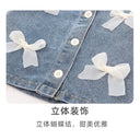 Girls' Jean Jacket New Spring Clothes Spring and Autumn Children Children Little Girl Western Style Top