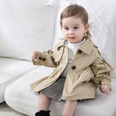 Baby Girls Coats Jackets Casual Fashion Girls Windbreaker for Infant Cotton Trench Outerwear Long Sleeve Baby Girls Clothing