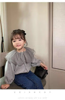 Girls Cardigan Jackets 2024 Fall Winter New Baby Cute Sweet Girls Clothing Kids Children Top Lace Lapel Jacket For Girls Autumn