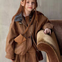 Girls Fashion Set 2026 Spring Autumn New Children Jacket Skirt Two-piece Set Children Clothing for 2-8 Years Old