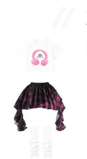 Girls Hip Hop Crop Top Street Dance Gauze K-pop Plaid Skirts Kids Streetwear Children Jazz Cheerleader Costumes Clothes Sets