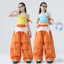 Chicas K-pop Crop Sweet Tank Top Street Dance Cargo Pants Enfant Hip Hop Streetwear Aldult Jazz Costumes Group Clothes Sets 2026