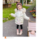 New Girls Shiny Jackets Winter Kids Warm Coats Children Snowsuit Thick Hooded Outerwear Teenage Cotton Clothes Parkas 3-10 Years