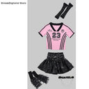 Girls K-pop Crop Top Cargo Pants Dance Tiered Skirts Children Pink Costumes Kids Hip Hop Streetwear Jazz Girl Group Clothes Sets
