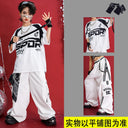 Kids Hip Hop K-pop Crop Top Street Dance Cargo Pants Pleated Skirts Girls Streetwear Children Jazz Costumes Stage Clothes Sets