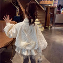Girls' Jacket Spring and Autumn New Style Western Children's Baseball Jacket Girls' Splicing Mesh Princess Coat