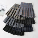 Girls Skirts spring summer Autumn Vintage Pleated Plaid Skirts School Teens Girl Spring Kids Skirt Children Clothing 4-16Yrs