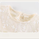 New Baby Dresses Autumn Children's Dresses Girls'dresses With Flowers Yarn Tulle Puffy Sleeve Jasmine Princess Party 1-7 Years