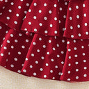 Princess Dress for Kids 4-12 Years Summer Polka Dot Cake Dress For Girls Formal Dresses Birthday Hosting Party Beach Vacation