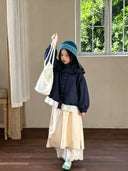 Baby Girl Korean Short Trench Coat Girls Spring Autumn 2026 New Baby Girls Kids Stylish Trendy Ruffled Jacket