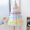 Toddler Baby Girls Kids Clothes Summer Dress Tutu Ball Gown Princess Dresses Holiday Party Casual Tulle Dress for Girls Vestido