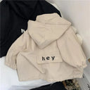 2024 New Spring Boys Girls Hooded Jacket Children Toddler Autumn Cartoon Zipper Shirt Fall Baby Boy Letters Fashion Clothing