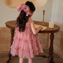 Toddler Baby Girls Kids Clothes Summer Dress Tutu Ball Gown Princess Dresses Holiday Party Casual Tulle Dress for Girls Vestido