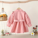 Baby Girls Coats Jackets Casual Fashion Girls Windbreaker for Infant Cotton Trench Outerwear Long Sleeve Baby Girls Clothing