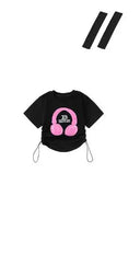 Girls Hip Hop Crop Top Street Dance Gauze K-pop Plaid Skirts Kids Streetwear Children Jazz Cheerleader Costumes Clothes Sets