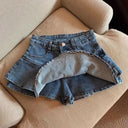 Girls Denim Skirt Summer Stretch Casual Mini Skirt for Big Kids Age 7–14 Fashionable Kids Party School Wear New Arrival 2026