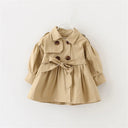 Baby Girls Coats Jackets Casual Fashion Girls Windbreaker for Infant Cotton Trench Outerwear Long Sleeve Baby Girls Clothing