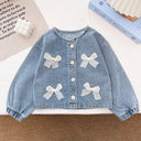 Girls' Jean Jacket New Spring Clothes Spring and Autumn Children Children Little Girl Western Style Top