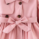 Baby Girls Coats Jackets Casual Fashion Girls Windbreaker for Infant Cotton Trench Outerwear Long Sleeve Baby Girls Clothing