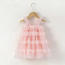 Toddler Baby Girls Kids Clothes Summer Dress Tutu Ball Gown Princess Dresses Holiday Party Casual Tulle Dress for Girls Vestido