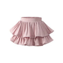 Girls Skirt White Pleated Layered Skirt School Child Black Pink All-match Tutu Casual Infant Kids Mini Short Skirt 3 To 16 Years